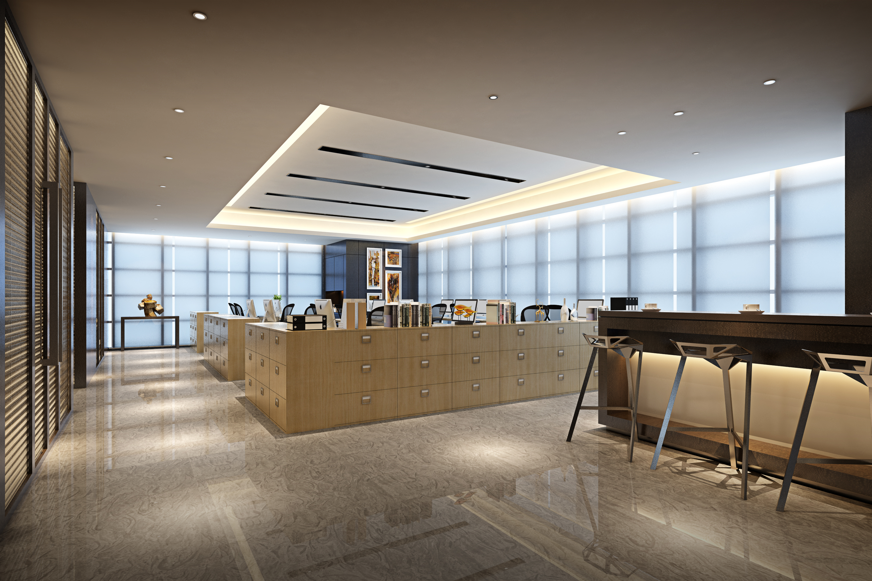 閔行辦公裝修新中式裝修設計風格-第3張圖片-上海古都建筑設計集團 閔行辦公裝修新中式裝修設計風格-第3張圖片-上海古都建筑設計集團