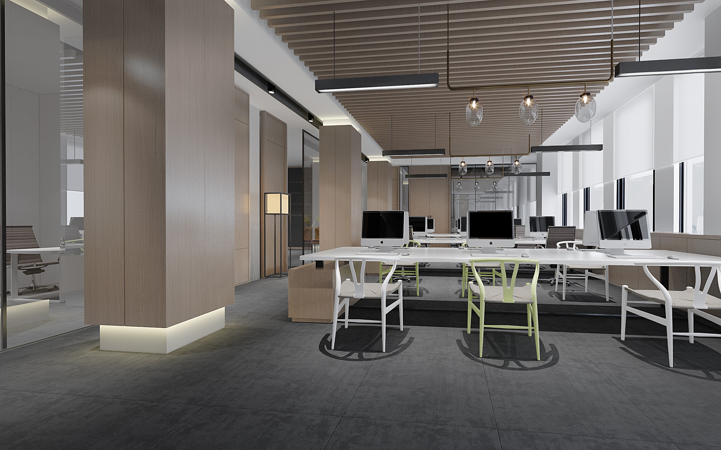 文藝明朗辦公室裝修設(shè)計-第4張圖片-上海古都建筑設(shè)計集團(tuán)