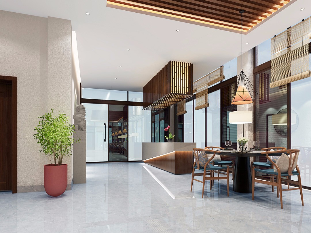 中式休閑辦公室休息區(qū)裝修設計-第3張圖片-上海古都建筑設計集團