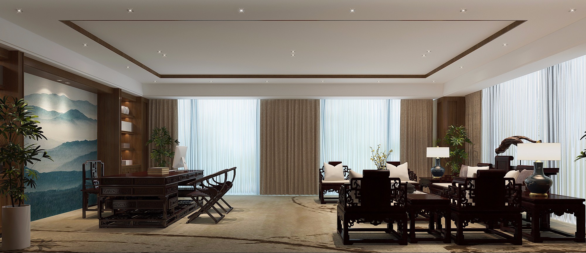 古典大氣老板辦公室裝修設計-第7張圖片-上海古都建筑設計集團 古典大氣老板辦公室裝修設計-第7張圖片-上海古都建筑設計集團