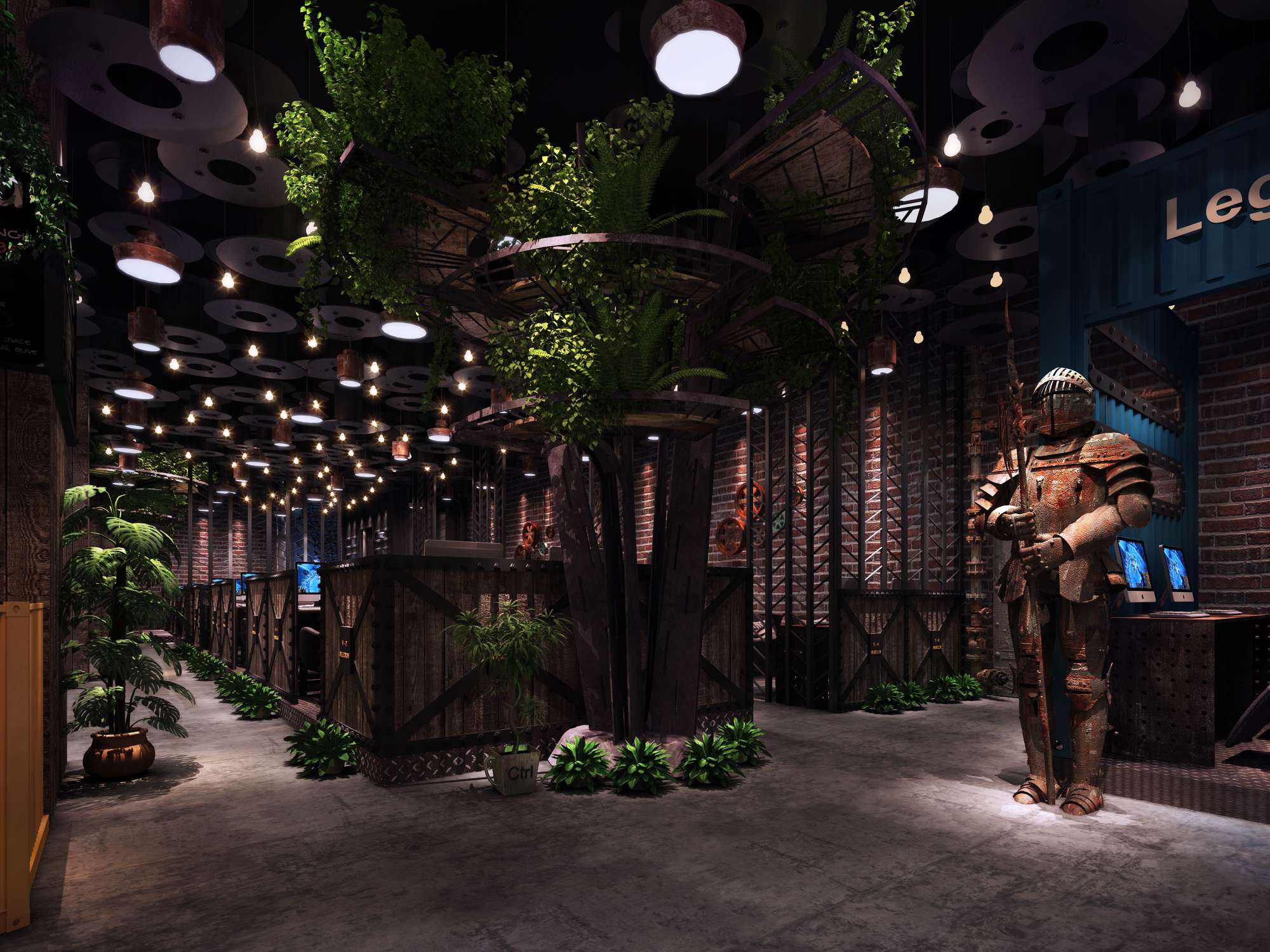 原木復(fù)古風(fēng)格網(wǎng)吧裝修設(shè)計(jì)-第4張圖片-上海古都建筑設(shè)計(jì)集團(tuán) 原木復(fù)古風(fēng)格網(wǎng)吧裝修設(shè)計(jì)-第4張圖片-上海古都建筑設(shè)計(jì)集團(tuán)